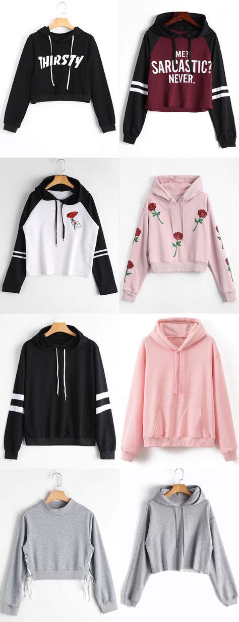 How to make your basic clothes look cute. Up to 80% OFF! Loose Cropped Letter Hoodie. Zaful,zaful ...