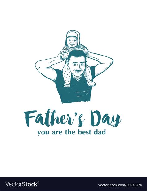 Happy Fathers Day Royalty Free Vector Image Vectorstock