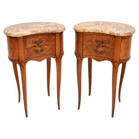 Bedside Tables With Marble Top France 1910s For Sale At 1stdibs