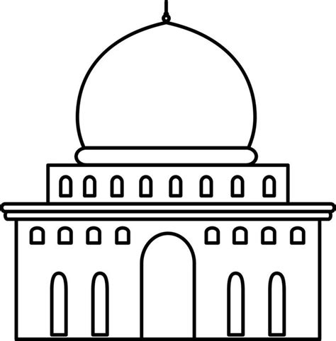 Mosque Outline Vector Vector Vector Vector Free Vector Portrait