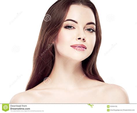 Beauty Woman Face Portrait Beautiful Spa Model Girl With Perfect Fresh Clean Skin Youth And