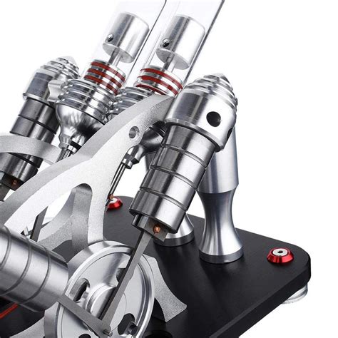 Stirling Engine Kit Metal Bootable V4 4 Cylinder Parallel Micro