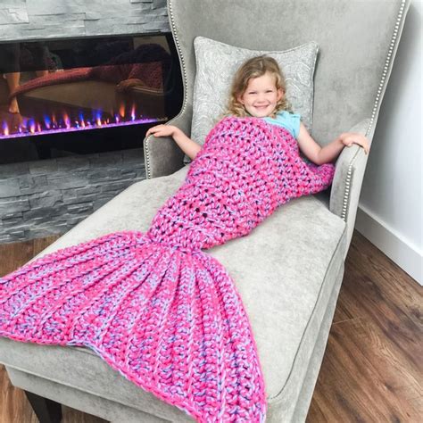 Bulky Quick Mermaid Blanket Crochet Pattern Ribblr
