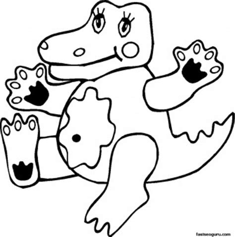 Vector illustration of a model, rich. kids coloring pages print out of jungle Crocodile Kids ...