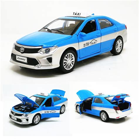 132 Scale Toyota Camry Taxi Diecast Toy Vehicle Car Model With Pull