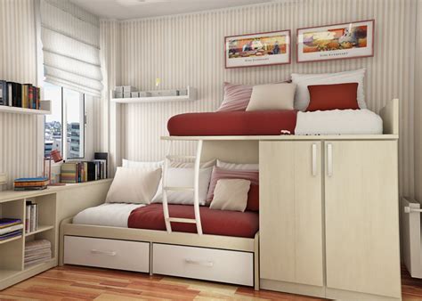 Tempat tidur tingkat dengan sofa dan tv. 10 Desain Tempat Tidur Tingkat Untuk Kamar Ukuran Kecil