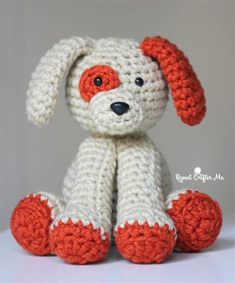 Well you're in luck, because here they come. Crochet Plush Puppy - Repeat Crafter Me