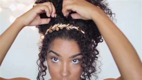 Elegant Grecian Goddess Updo Hair Tutorial For Curly And Natural Hair Youtube