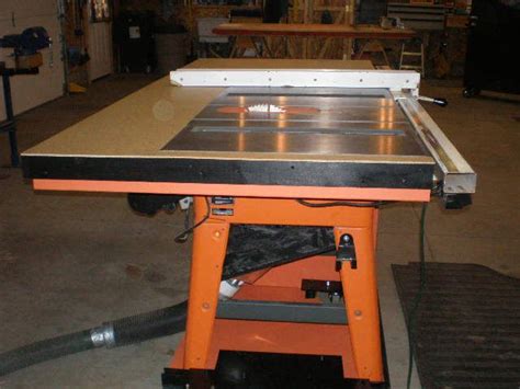 Shop Built Table Saw Upgrade Ts3650 Home Made Table Saw Rigid Table