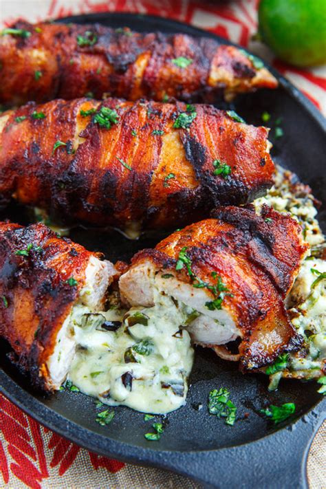 Cheesy jalapeno popper stuffed chicken breast stuffed with diced jalapeño, cream cheese for this recipe, i basically deconstructed my jalapeño poppers and stuffed them into chicken and the results. Bacon Wrapped Jalapeno Popper Stuffed Chicken - Closet Cooking
