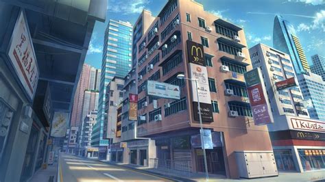Anime City 4k Wallpaper Hdwallpaper Desktop Anime City Anime
