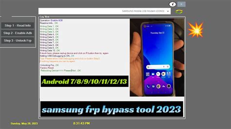 Samsung Frp Bypass Tool SAMSUNG FRP ENABLE ADB TOOL Erase FRP