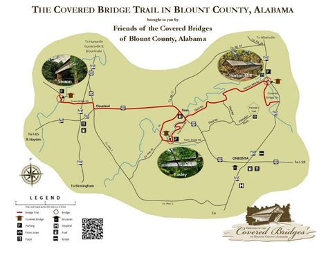 Free Printable Map Of Covered Bridge Trail In Blount
