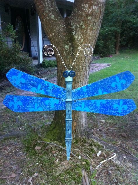 Dragonfly Made From Ceiling Fan Blades Old Table Leg Wire Wooden