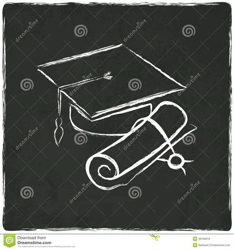 Graduation Cap And Diploma On Old Background Stock Vector Image 39105919