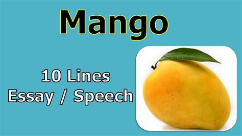 My Favourite Fruit Mango Lines Essay In English Simple Lines On Mango Fruit Speech On
