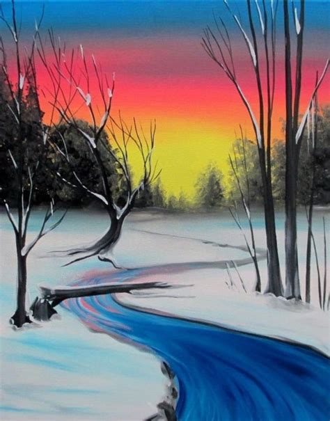 40 Simply Amazing Winter Painting Ideas Her Canvas Abstract