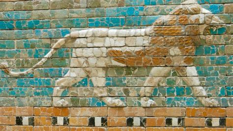 Close Up Of Lion From Processional Ishtar Gateway Babylon Iraq