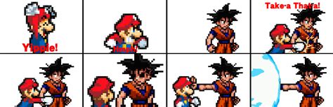 Mario Vs Goku Sprite Version By Nootnoot640 On Deviantart