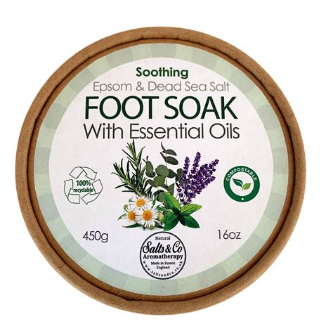 Foot Soak Epsom And Dead Sea Salt Blended With 5 Natural Essential Oils