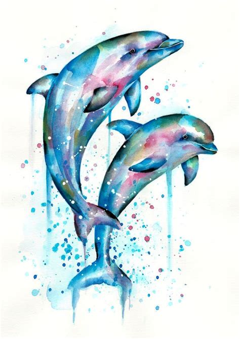 Dolphin Pictures To Print ~ Dolphin Art Dolphin Painting Dolphin