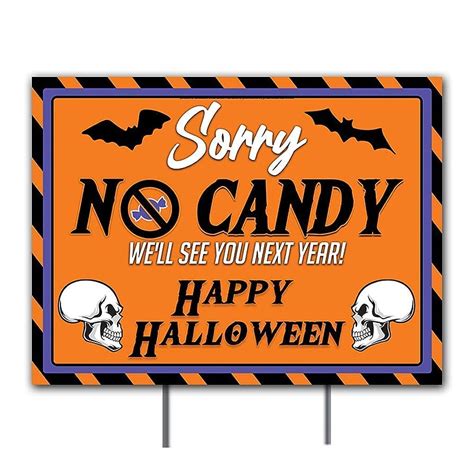 Give You More Choice Affordable Goods No Trick Or Treat Yard Sign Sorry