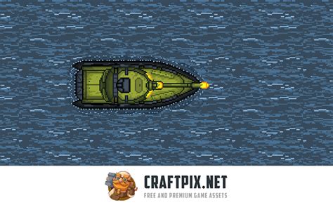 Free Military Boats Pixel Art By Free Game Assets Gui Sprite Tilesets