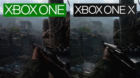 Call Of Duty Wwii Xbox One Vs Xbox One X 4k Graphics Comparison