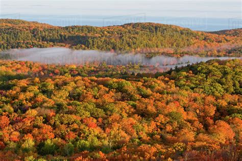 Autumn View From Summit Peak In The Porcupine Mountains State Park In