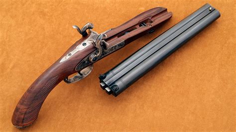 Double Barreled Flintlock Pistol