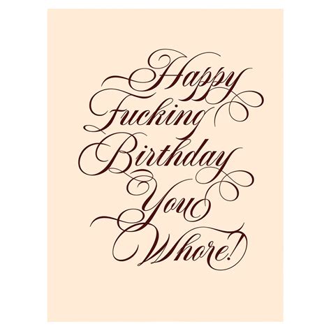 Happy Birthday Whore Greeting Card