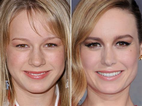 Brie Larson Before And After Natural Hair Color Bright Blonde