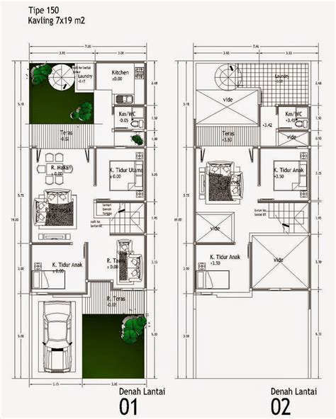 Model rumah 2 lantai ukuran 6x12. Desain Rumah Minimalis 2 Lantai Ukuran 5x15 | Gambar ...