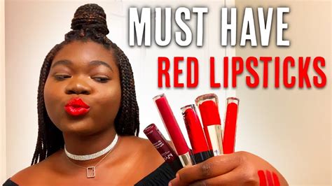 RED LIPSTICKS For DARK SKIN BEST Red Lipsticks For Black Women Looks By Naheemah YouTube