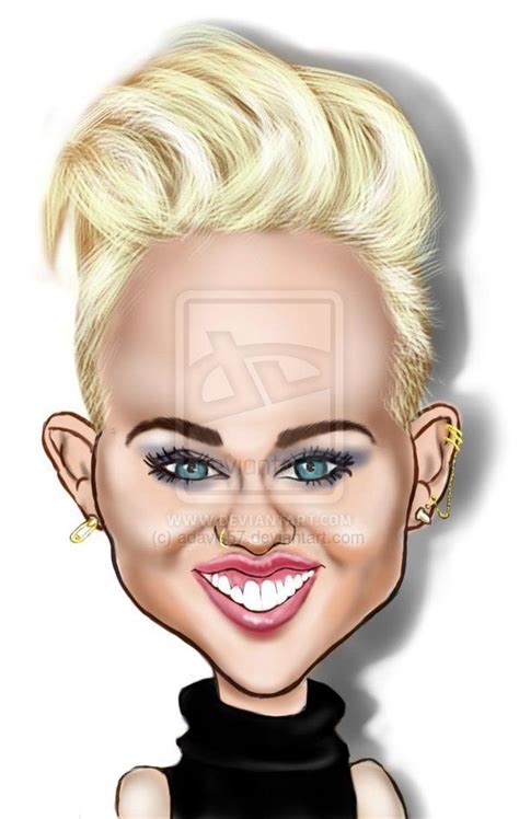 Miley Cyrus By Adavis57 On Deviantart Caricature Celebrity