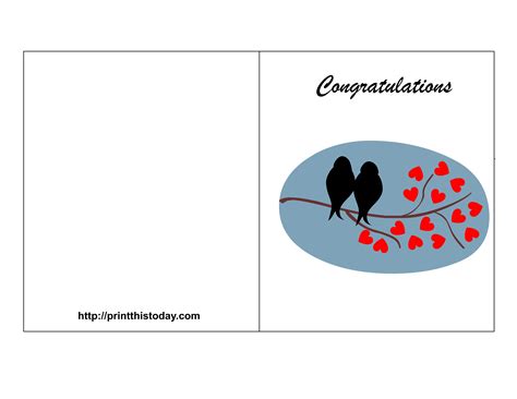 Printable Wedding Congratulations Card Template Printable Templates