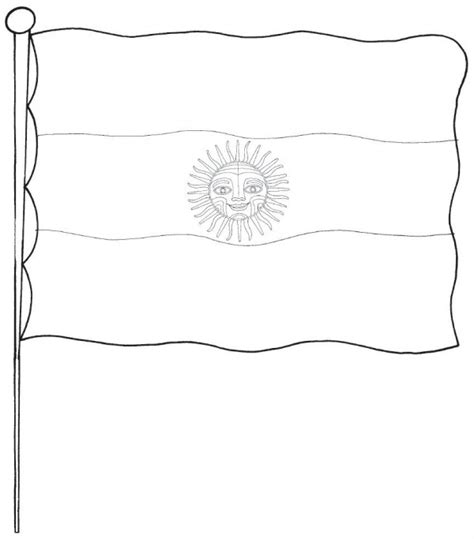 Dibujos para pintar del Día de la Bandera Nacional Argentina Colorear imágenes