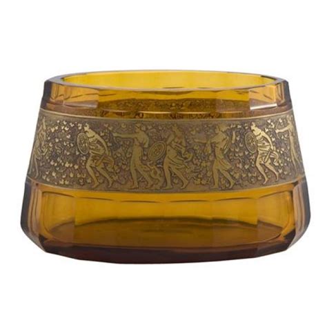 Moser Gilt Decorated And Acid Etched Molded Glass Vase For Sale At Auction On Wed 02 24 2010