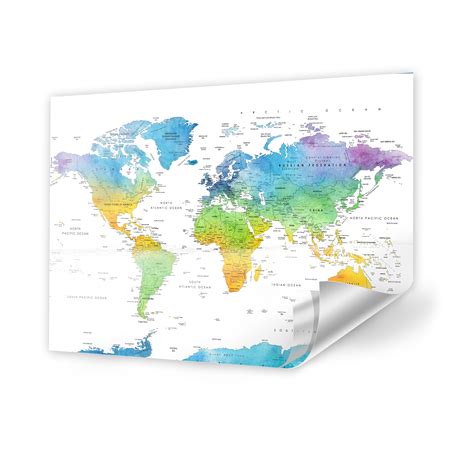 Carte Du Monde Format A4 : Une Carte Du Monde Mappemonde Vierge Pour La