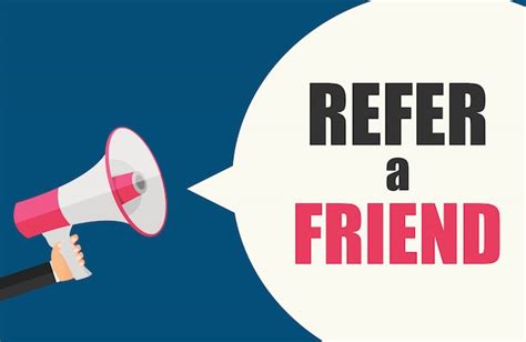 Premium Vector Refer A Friend Banner With Megaphone