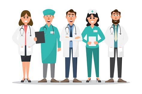 Set Of Doctor And Nurse Cartoon Characters Download Free