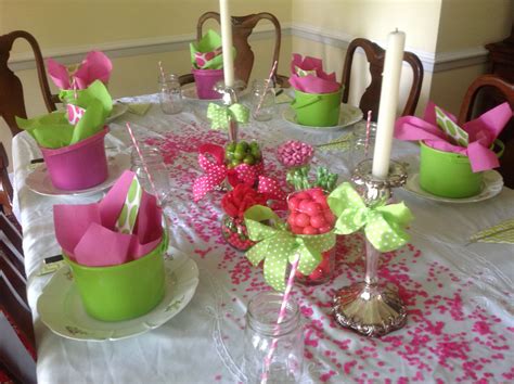 Pink And Green Birthday Decorations Birthday Decorations Pink And
