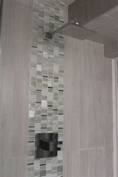 See more ideas about shower fixtures, shower, hansgrohe. Custom tile work in shower. Green glass with chrome ...