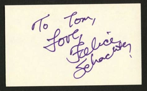 Felice Schachter Signed Autograph Auto 3x5 Index Card The Facts Of Life