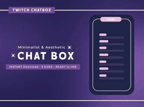 Minimal Aesthetic Twitch Chatbox Cute Chat Box For Streamers 3