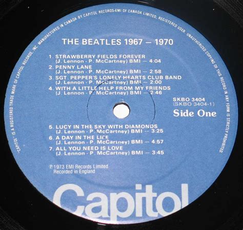 Beatles 1967 1970 12 Vinyl Album Cover Gallery And Information Vinylrecords