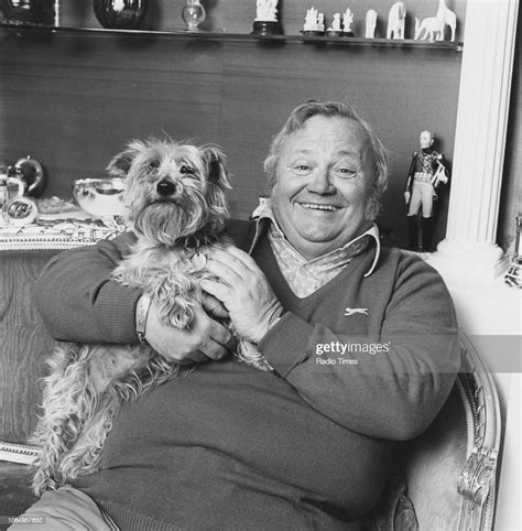 Portrait Of Singer And Comedian Harry Secombe And His Pet Dog Circa