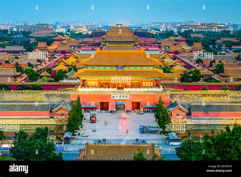 Beijing China At The Imperial Palace And Forbidden City Stock Photo