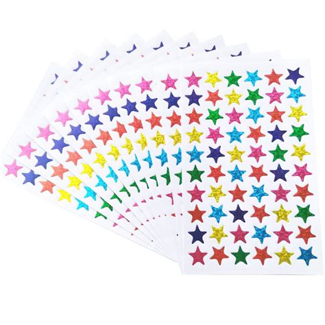 Multi Coloured Star Sticker For School Children Reward Diy Etsy
