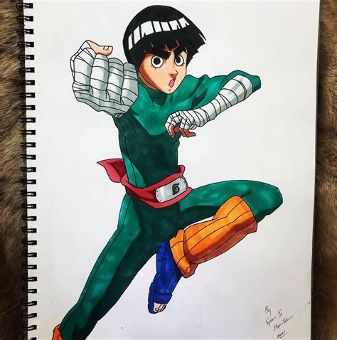My Rock Lee Drawing I Finished Today Rnaruto